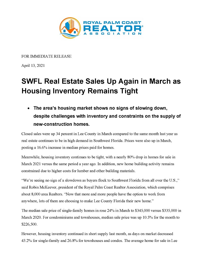 Florida Lee County Market Report Lee County Market report 2021